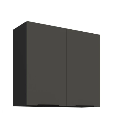 Oberschrank LUNARA – Breite 80 cm, Graphit/Schwarz