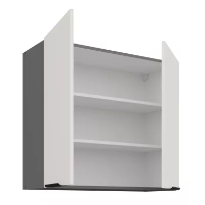Oberschrank LUNARA – Breite 80 cm, weiß/anthrazit
