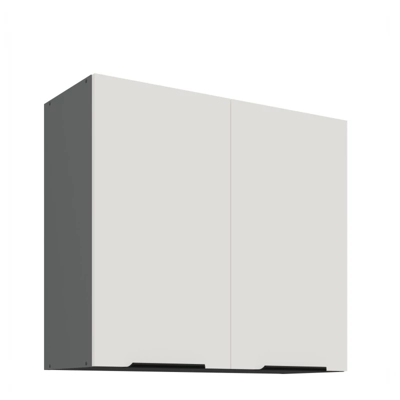 Oberschrank LUNARA – Breite 80 cm, weiß/anthrazit