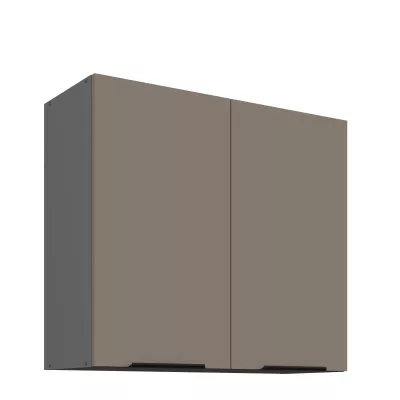 Oberschrank LUNARA – Breite 80 cm, Dunkelbeige/Anthrazit