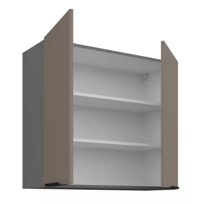Oberschrank LUNARA – Breite 80 cm, Dunkelbeige/Anthrazit