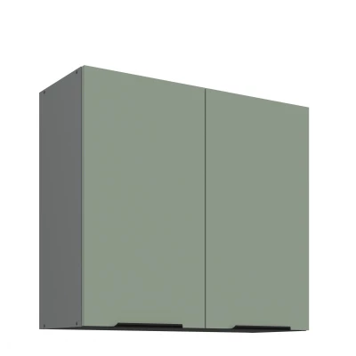 Oberschrank LUNARA – Breite 80 cm, Grün/Anthrazit