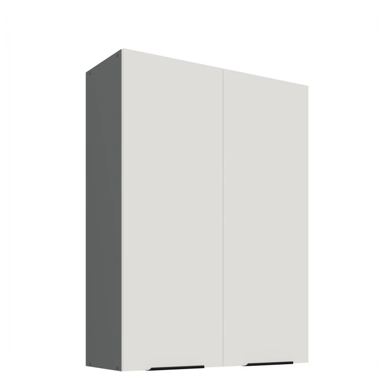 Hoher Küchenoberschrank LUNARA – Breite 80 cm, weiß/anthrazit
