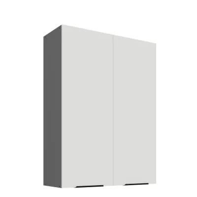 Hoher Küchenoberschrank LUNARA – Breite 80 cm, weiß/anthrazit