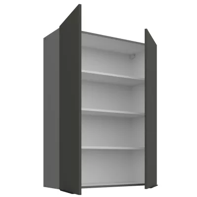 Hoher Küchenoberschrank LUNARA – Breite 80 cm, Graphit/Anthrazit