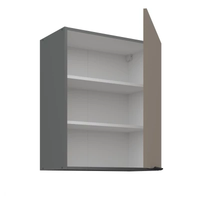 Küchenoberschrank LUNARA – Breite 60 cm, Dunkelbeige/Anthrazit