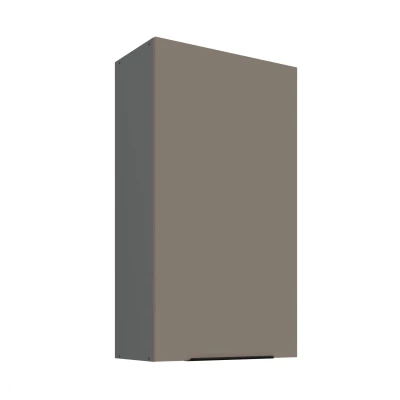 Hoher Küchenoberschrank LUNARA – Breite 60 cm, Dunkelbeige/Anthrazit