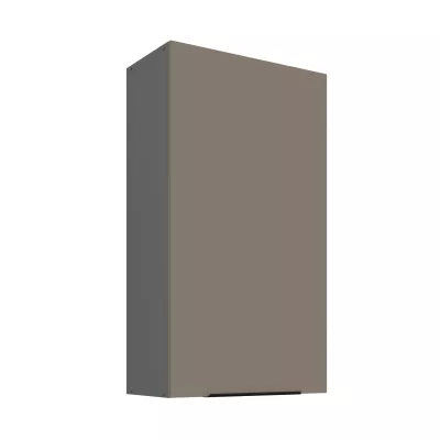 Hoher Küchenoberschrank LUNARA – Breite 60 cm, Dunkelbeige/Anthrazit