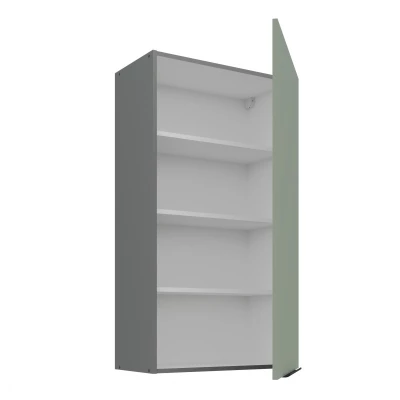 Hoher Küchenoberschrank LUNARA – Breite 60 cm, Grün/Anthrazit
