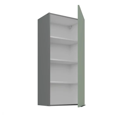 Hoher Küchenoberschrank LUNARA – Breite 50 cm, Grün/Anthrazit