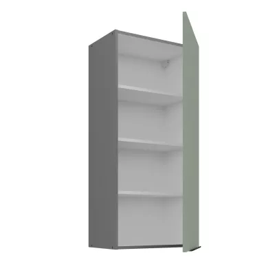 Hoher Küchenoberschrank LUNARA – Breite 50 cm, Grün/Anthrazit