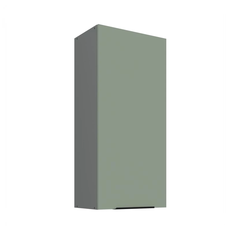 Hoher Küchenoberschrank LUNARA – Breite 50 cm, Grün/Anthrazit