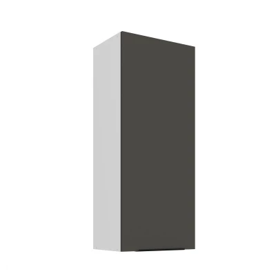 Hoher Küchenoberschrank LUNARA – Breite 45 cm, Graphit/Weiß