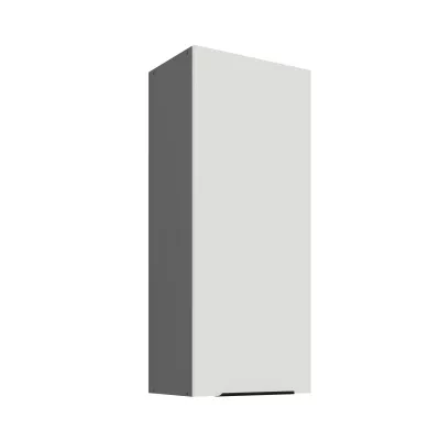 Hoher Küchenoberschrank LUNARA – Breite 45 cm, weiß/anthrazit
