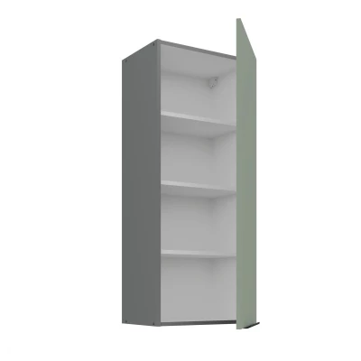 Hoher Küchenoberschrank LUNARA – Breite 45 cm, Grün/Anthrazit