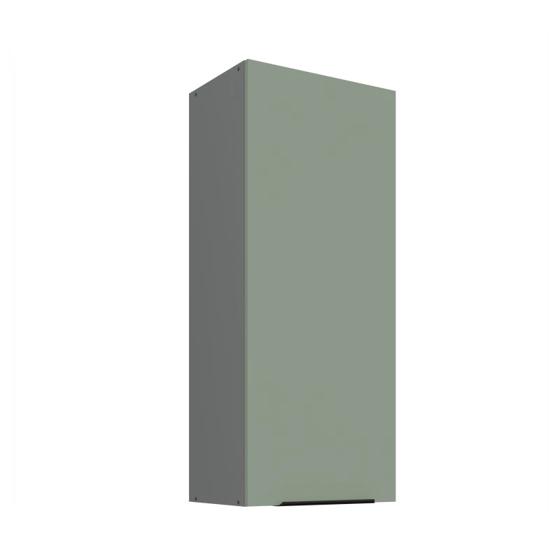 Hoher Küchenoberschrank LUNARA – Breite 45 cm, Grün/Anthrazit