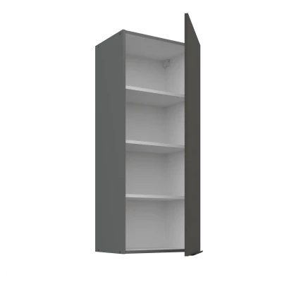 Hoher Küchenoberschrank LUNARA – Breite 45 cm, Graphit/Anthrazit