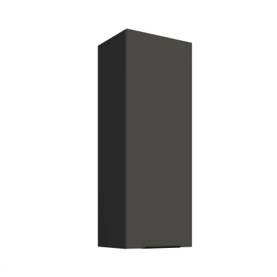 Hoher Küchenoberschrank LUNARA – Breite 40 cm, Graphit/Schwarz