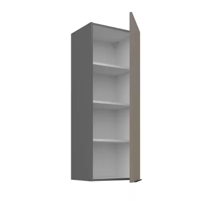 Hoher Küchenoberschrank LUNARA – Breite 40 cm, Dunkelbeige/Anthrazit