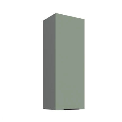 Hoher Küchenoberschrank LUNARA – Breite 40 cm, Grün/Anthrazit