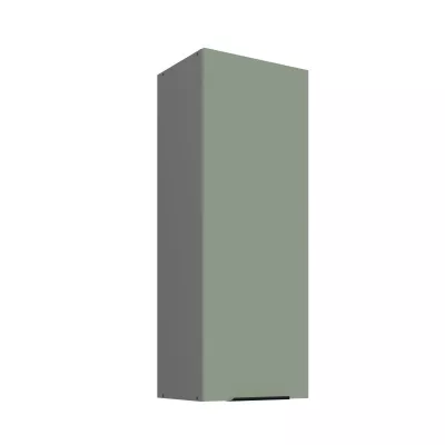Hoher Küchenoberschrank LUNARA – Breite 40 cm, Grün/Anthrazit