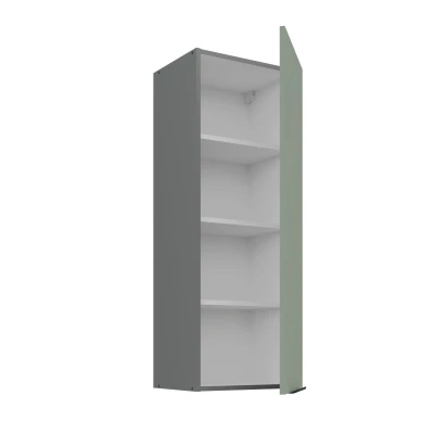 Hoher Küchenoberschrank LUNARA – Breite 40 cm, Grün/Anthrazit