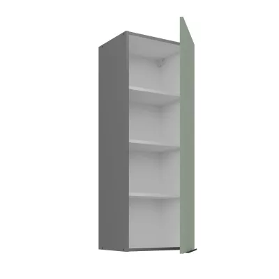 Hoher Küchenoberschrank LUNARA – Breite 40 cm, Grün/Anthrazit
