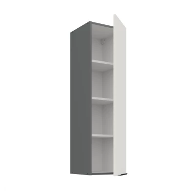 Hoher Küchenoberschrank LUNARA – Breite 30 cm, weiß/anthrazit