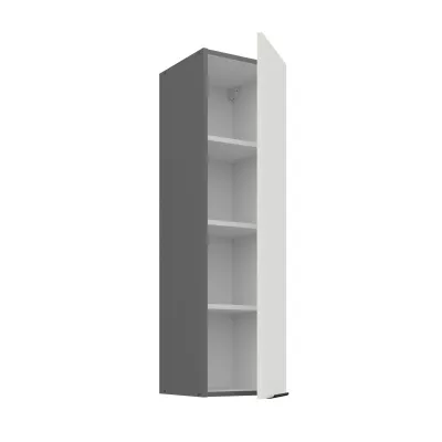 Hoher Küchenoberschrank LUNARA – Breite 30 cm, weiß/anthrazit