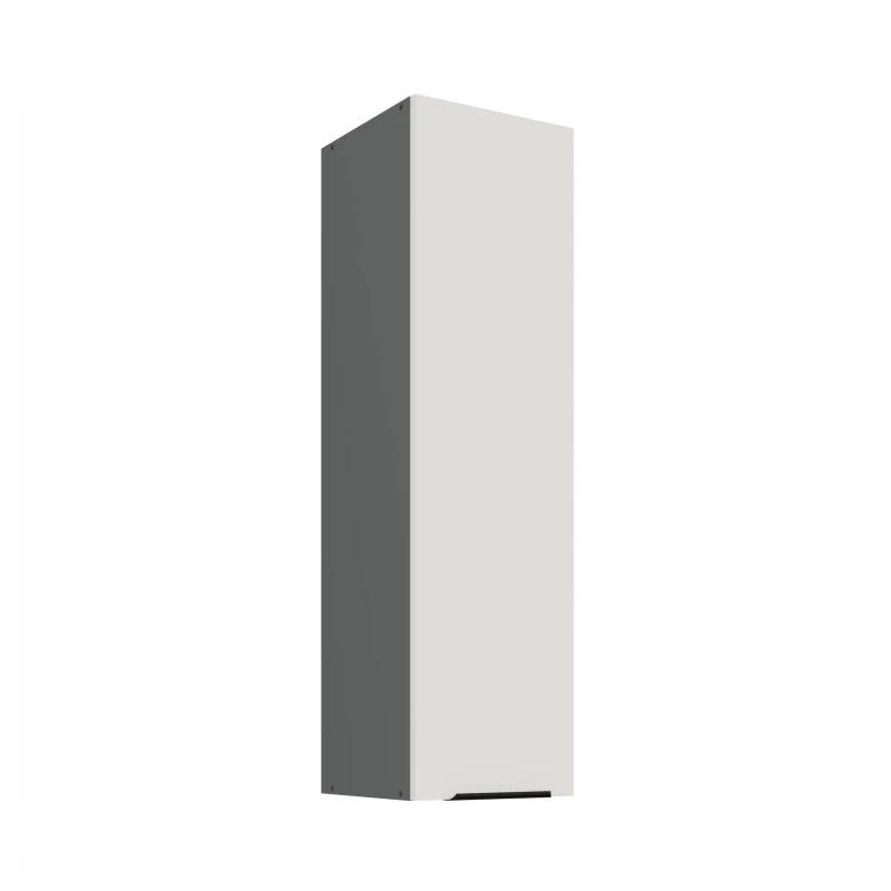 Hoher Küchenoberschrank LUNARA – Breite 30 cm, weiß/anthrazit