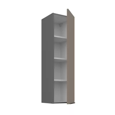 Hoher Küchenoberschrank LUNARA – Breite 30 cm, Dunkelbeige/Anthrazit