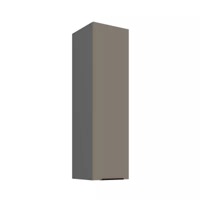 Hoher Küchenoberschrank LUNARA – Breite 30 cm, Dunkelbeige/Anthrazit