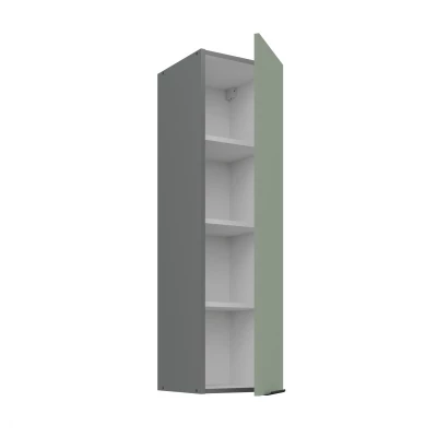 Hoher Küchenoberschrank LUNARA – Breite 30 cm, Grün/Anthrazit