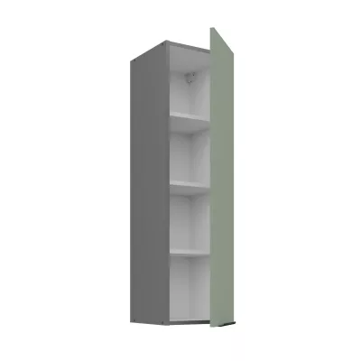 Hoher Küchenoberschrank LUNARA – Breite 30 cm, Grün/Anthrazit