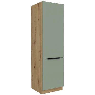 LUNARA Küchenschrank – Breite 60 cm, grün / Eiche (handwerklich)