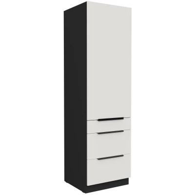 LUNARA Küchenschrank mit Schubladen – Breite 60 cm, weiß/schwarz