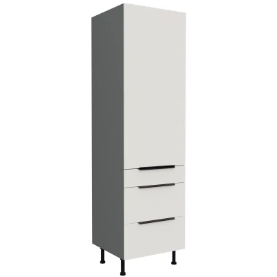 LUNARA Küchenschrank mit Schubladen – Breite 60 cm, weiß/anthrazit
