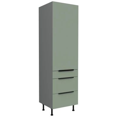 LUNARA Küchenschrank mit Schubladen – Breite 60 cm, Grün/Anthrazit