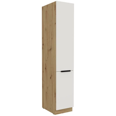 LUNARA Küchenschrank – Breite 40 cm, Weiß/Eiche (handwerklich)