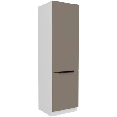 Schrank für Einbaukühlschrank LUNARA – Breite 60 cm, Dunkelbeige/Weiß