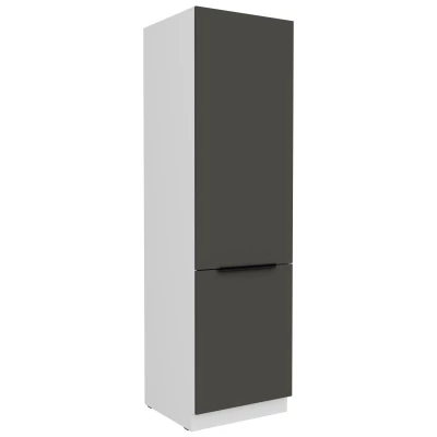 Schrank für Einbaukühlschrank LUNARA – Breite 60 cm, Graphit/Weiß