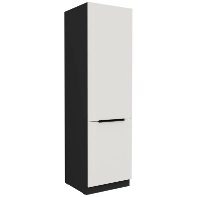 Schrank für Einbaukühlschrank LUNARA – Breite 60 cm, weiß/schwarz