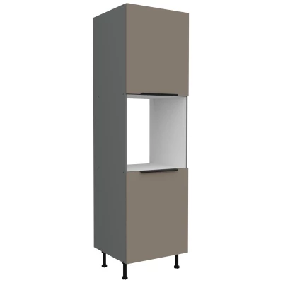 Küchenschrank für Einbaubackofen LUNARA – Breite 60 cm, Dunkelbeige/Anthrazit