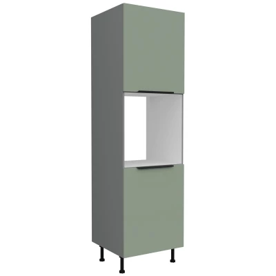 Küchenschrank für Einbaubackofen LUNARA – Breite 60 cm, Grün/Anthrazit