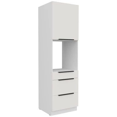 Einbau-Backofenschrank mit Schubladen LUNARA – Breite 60 cm, weiß