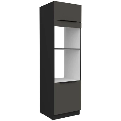 Einbauschrank LUNARA – Breite 60 cm, Graphit/Schwarz