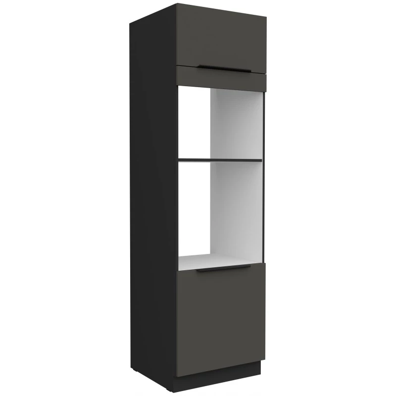 Einbauschrank LUNARA – Breite 60 cm, Graphit/Schwarz