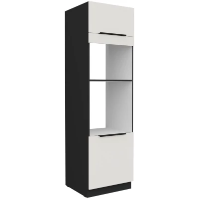 Einbauschrank LUNARA – Breite 60 cm, weiß/schwarz