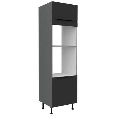 Einbauschrank LUNARA – Breite 60 cm, Schwarz/Anthrazit