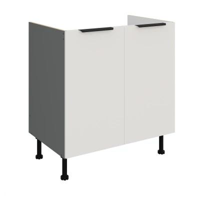 Spülenunterschrank LUNARA – Breite 80 cm, weiß/anthrazit
